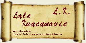 Lale Kvačanović vizit kartica